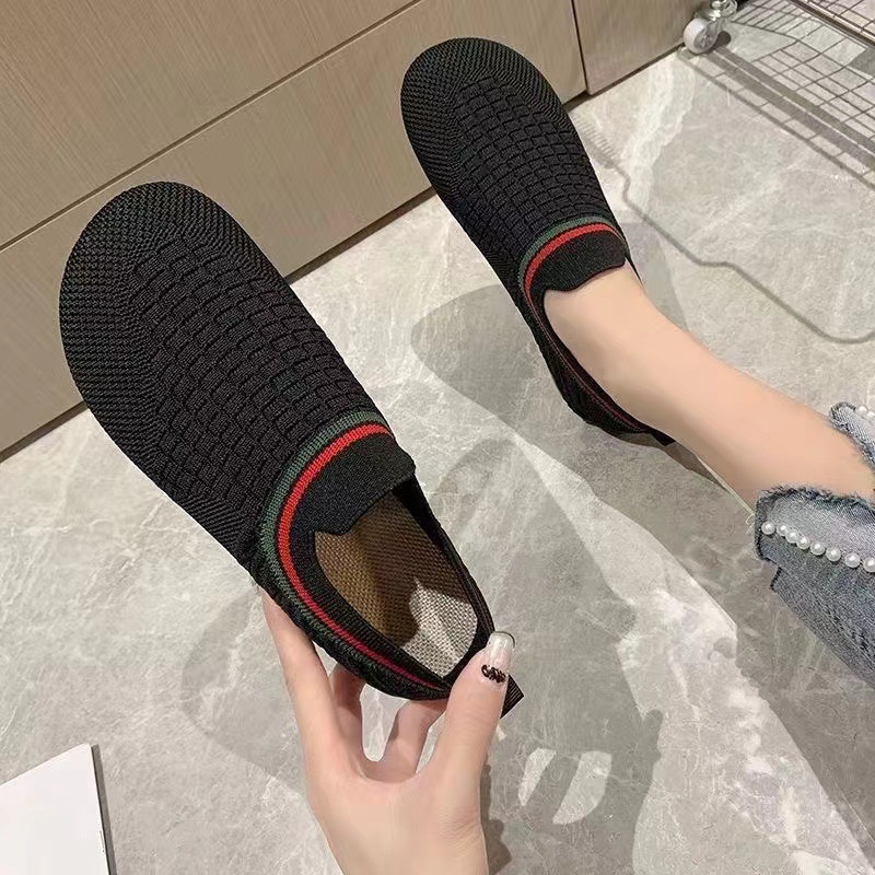 Flyknit-side Casual All-matching Comfortable Non-slip One Pedal Shoes foto 2