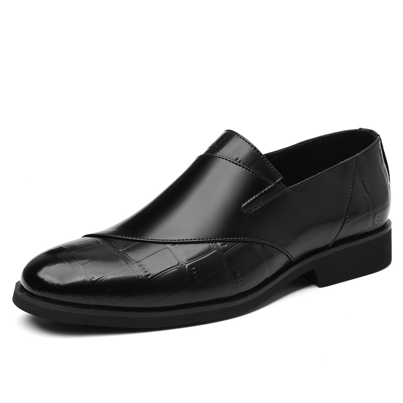 Men's Slip-on Casual Leather Shoes Low-top Business Formal Wear foto 2