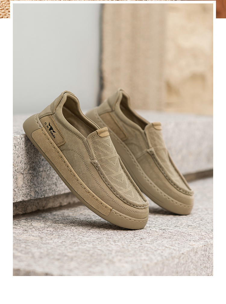 Casual Men's Shoes Lightweight Soft Sole Slip-on Dad Shoes foto 4