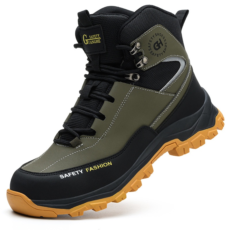 Anti-smashing And Anti-penetration Mountaineering Wear-resistant Waterproof Construction Site Safety Shoes foto 2