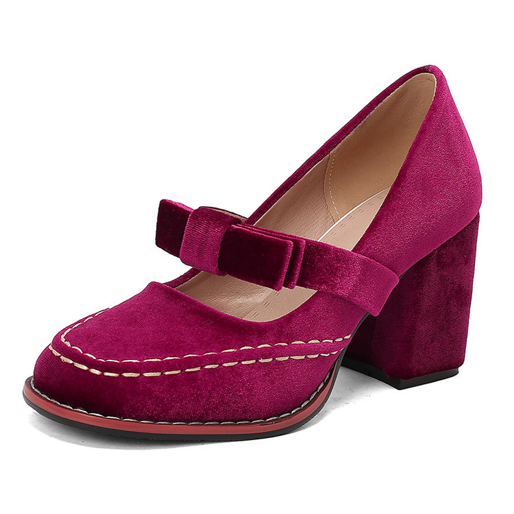 Womens Stylish Low-cut High Heels With A Bow Detail foto 4
