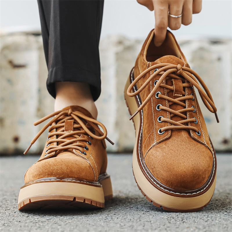 Japanese-style Retro Casual Shoes Men's Platform Joker Martin Boots foto 2