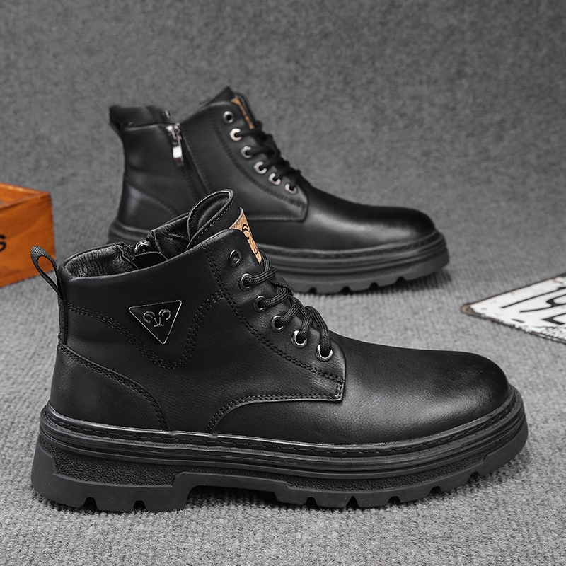 Men's Authentic Leather British Style Working Boots foto 3