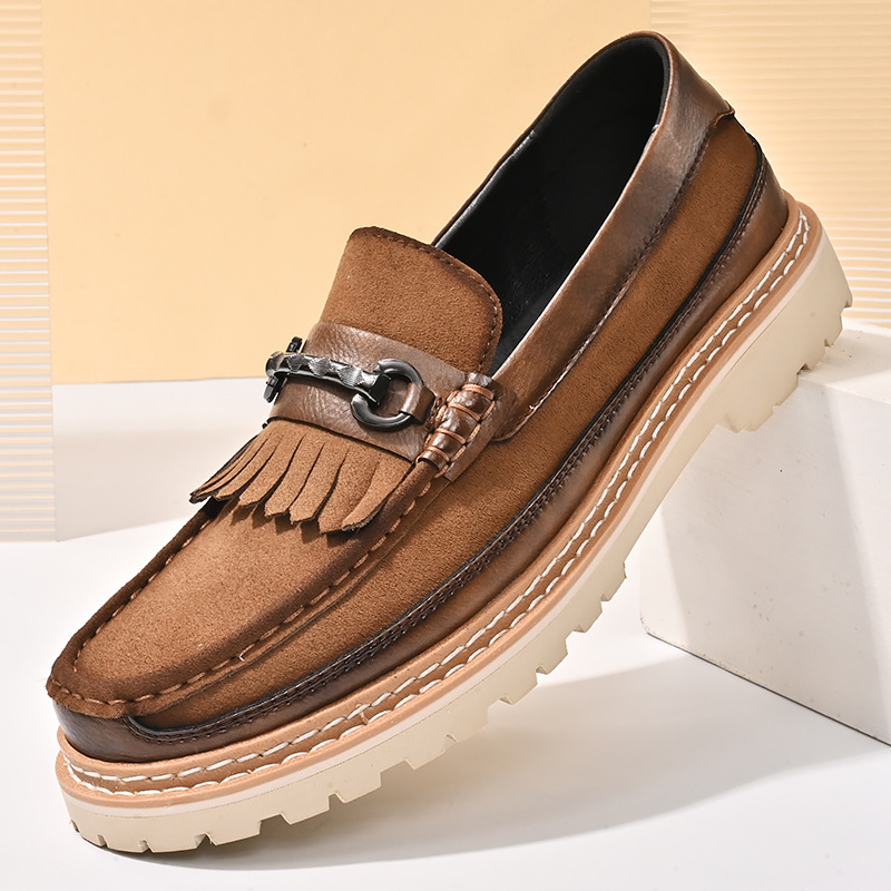 Men's Casual Shoes Genuine Leather Suede Genuine Leather foto 4