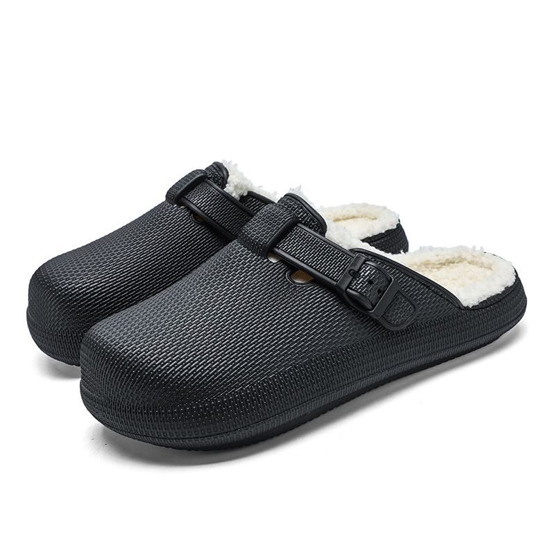 Autumn And Winter New Eva Soft Bottom Home Travel Fleece-lined Slippers foto 4