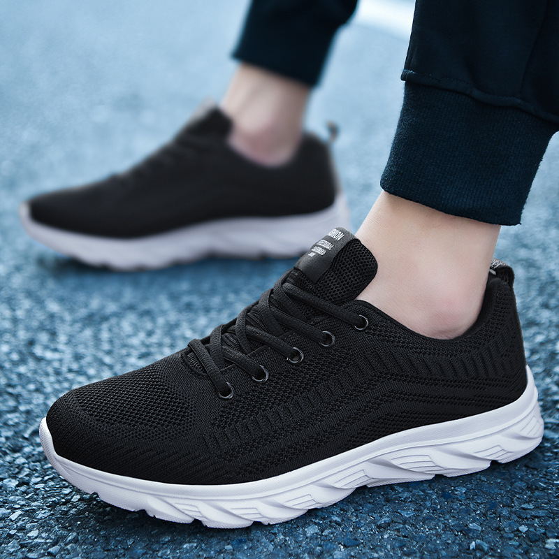 Men's Shoes Extra Large Size Flyknit Breathable Light Running Shoes foto 5