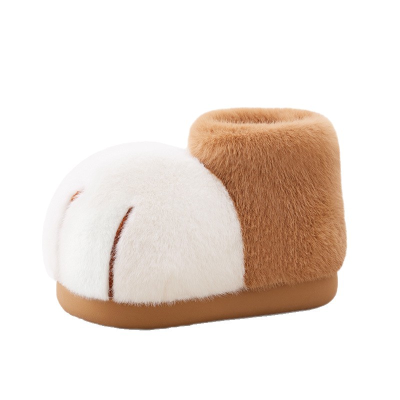Women's Plush Mid-top Bag With Furry Cat Paw Snow Boots foto 4