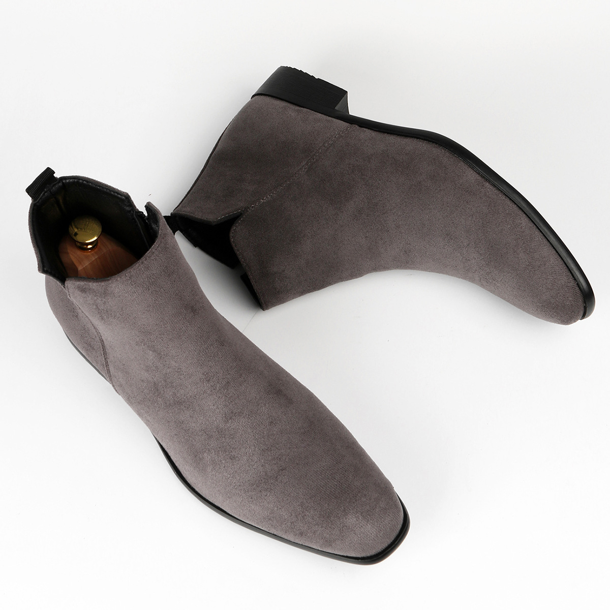 Fashion Men's Square Toe Ankle Boots foto 2
