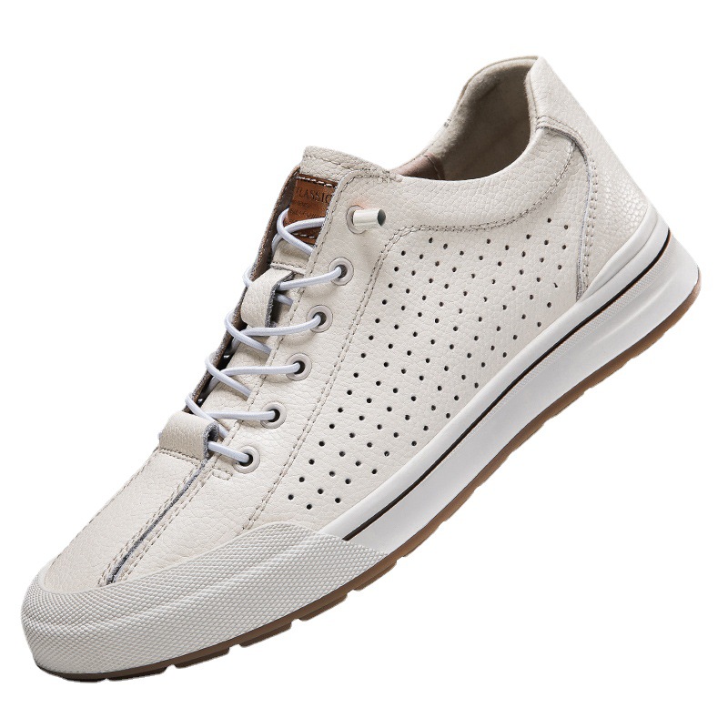 Increased 6CM Spring Men's Shoes Fashion White Shoes Breathable foto 3