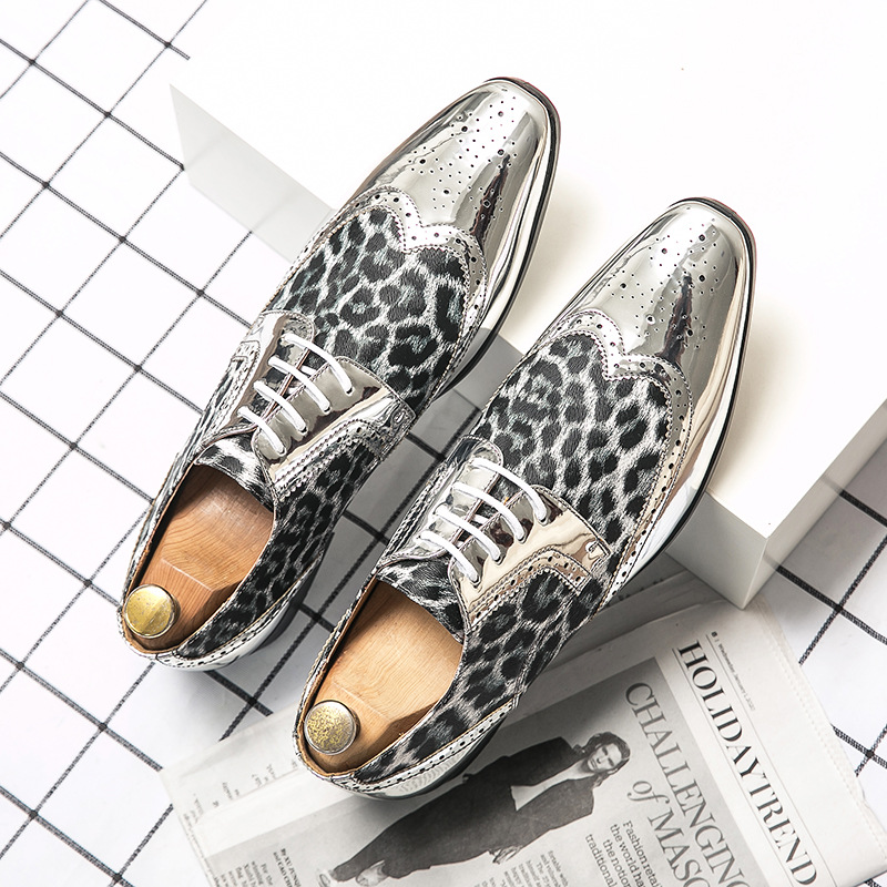 Men's Business Personal Leisure British Glossy Pointed Leather Shoes foto 5