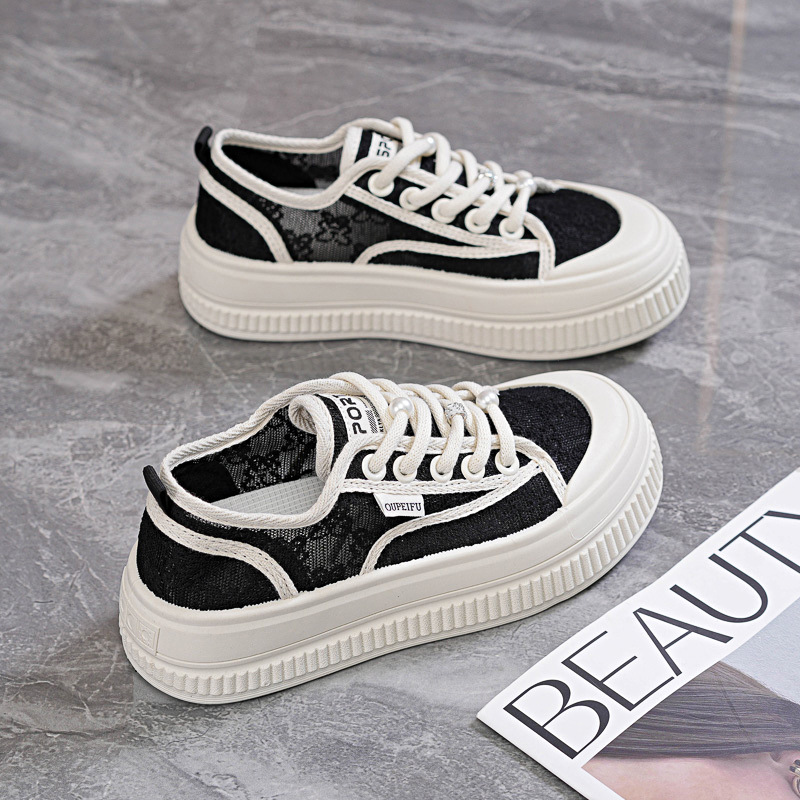 Platform Height-increasing Lace-up Casual Shoes For Students New Style Sneakers