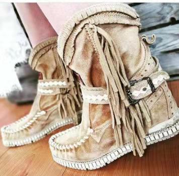 European And American Winter New Tassel Short Women's Boots foto 2