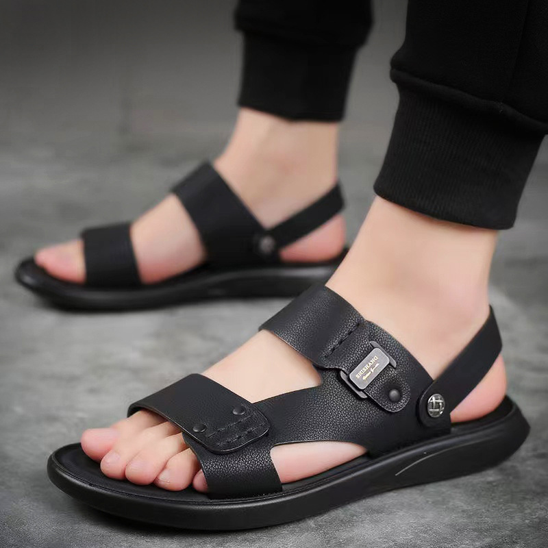 Men's Fashion Casual Breathable Cowhide Sandals foto 4