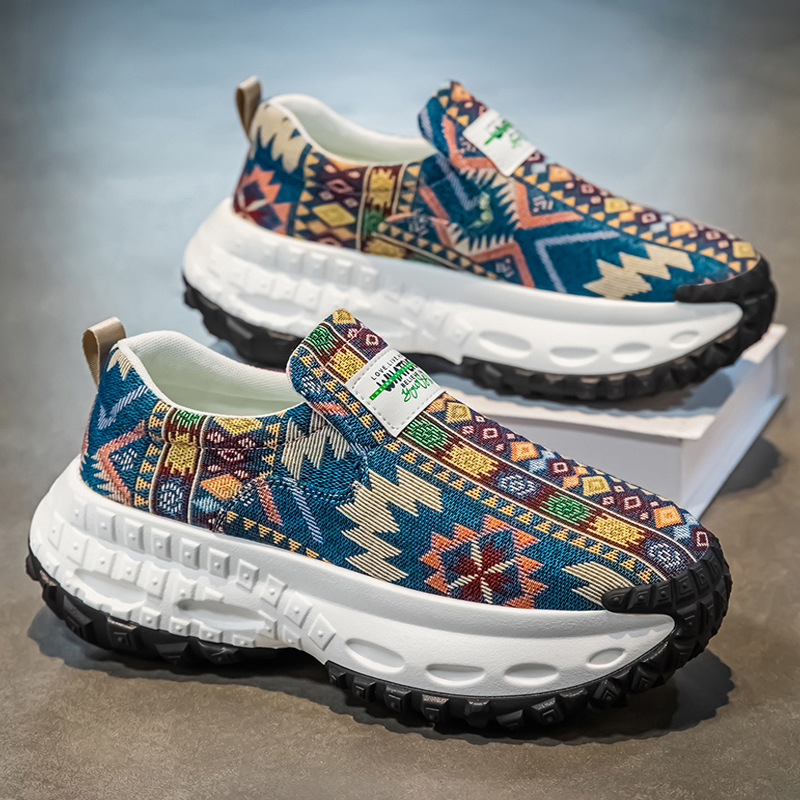 Platform Height Increasing Slip-on Casual Sneakers Trendy Shoes foto 5