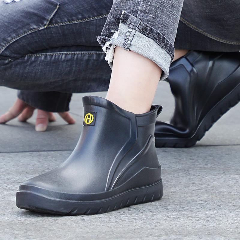 Men's Fashion Personalized Rain Boots Fleece-lined Warm