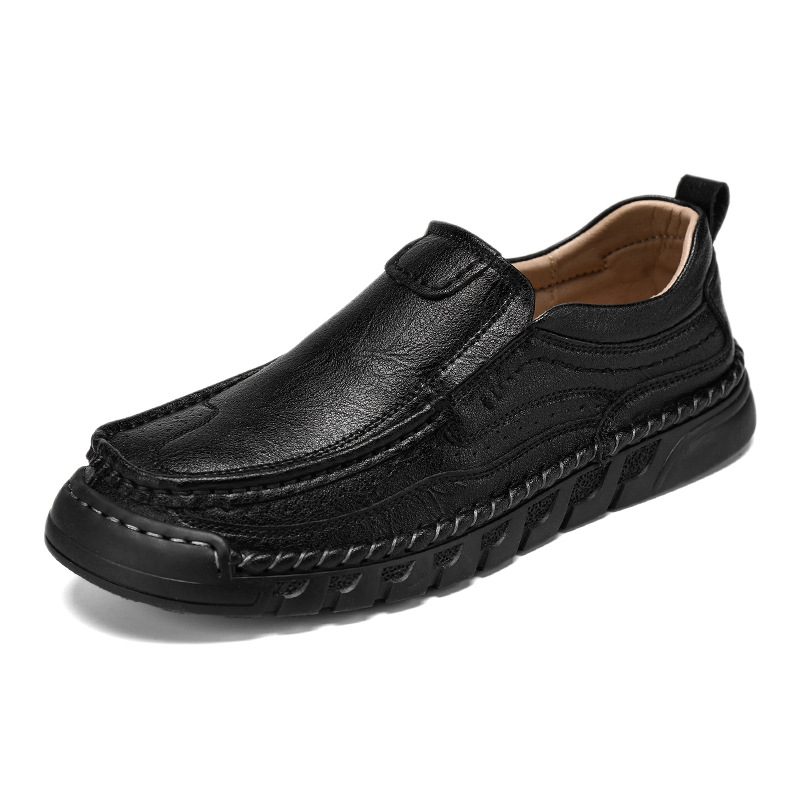 Autumn Leisure Slip-on Men's Leather Shoes foto 3