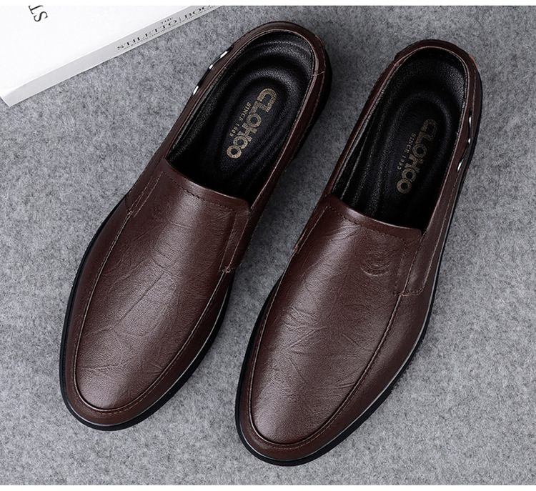 Cowhide Men's Business Casual Leather Shoes Breathable And Comfortable foto 4