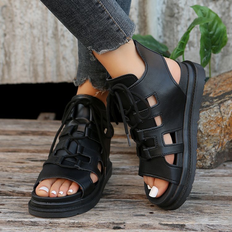 Hollowed-out Breathable Casual And Fashionable Roman Womens Shoes foto 2