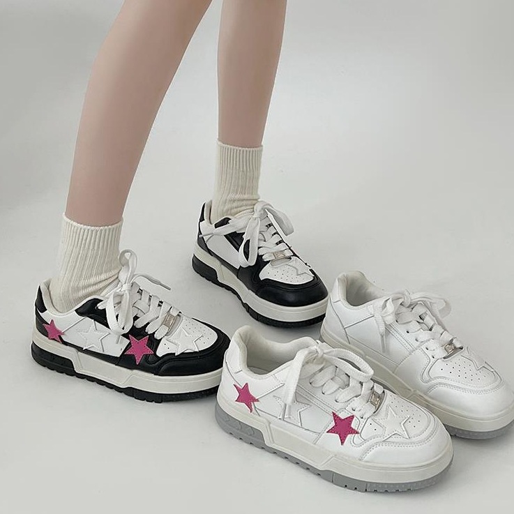 Women Korean Style Round Toe High-end Versatile Low-top Sneakers foto 3