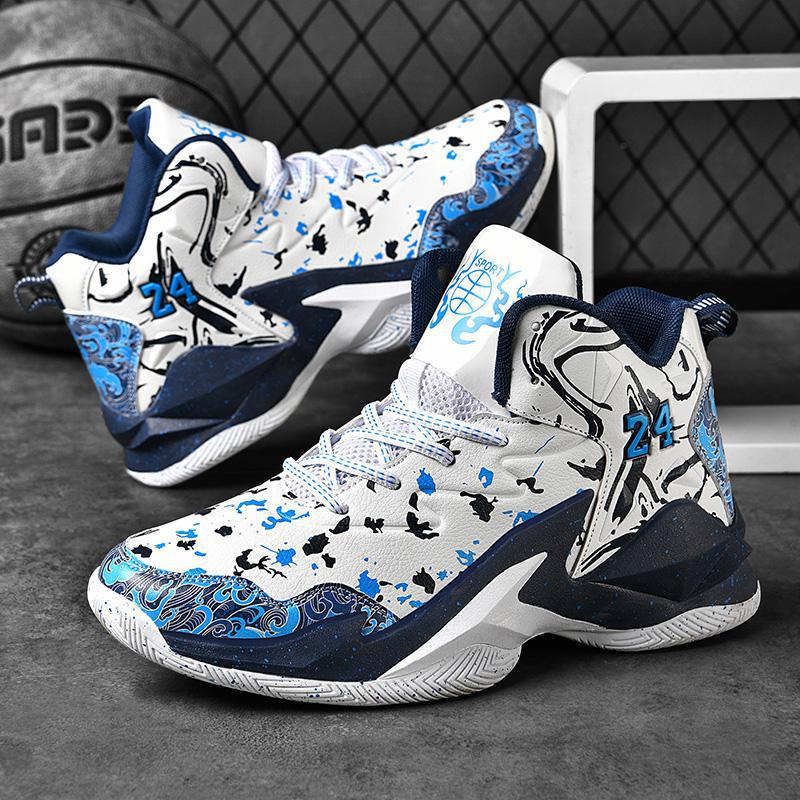 Men's High-top Leather Basketball Shoes foto 5