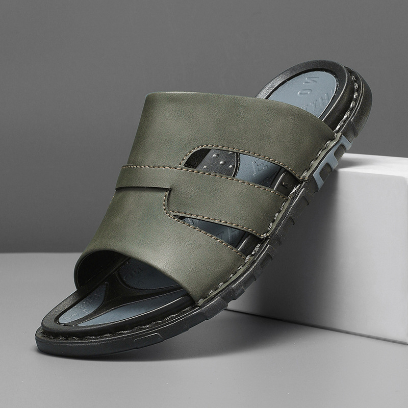 Mens Plus-Size Business Soft-Soled Handmade Slippers foto 4