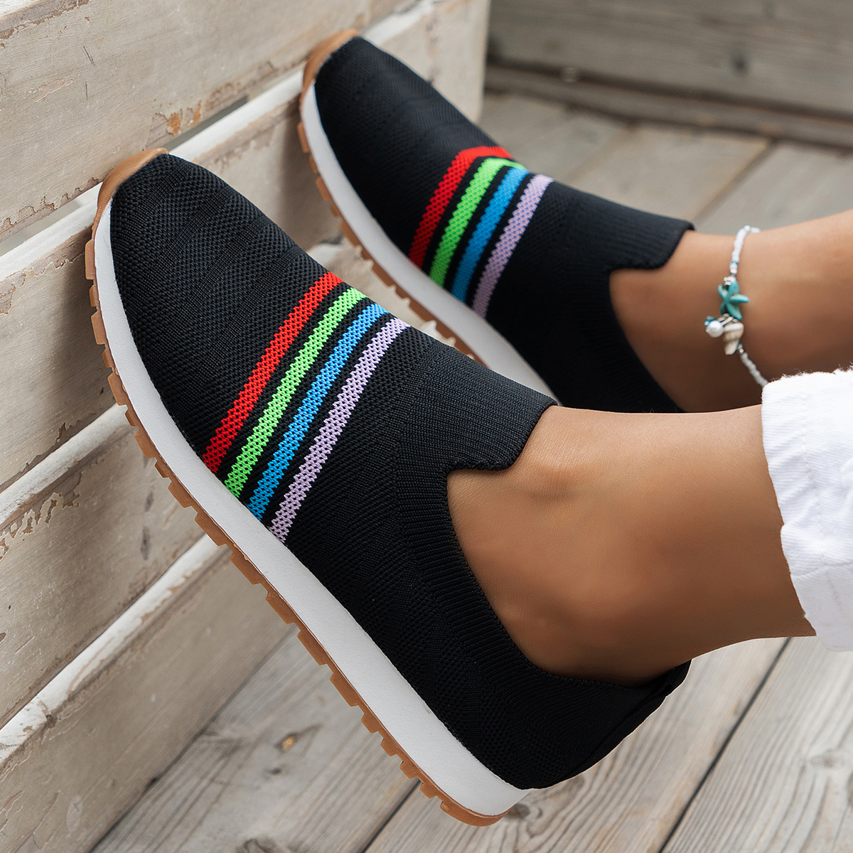 Casual Flat Sneaker European And American Plus Size Comfort Lightweight Pumps