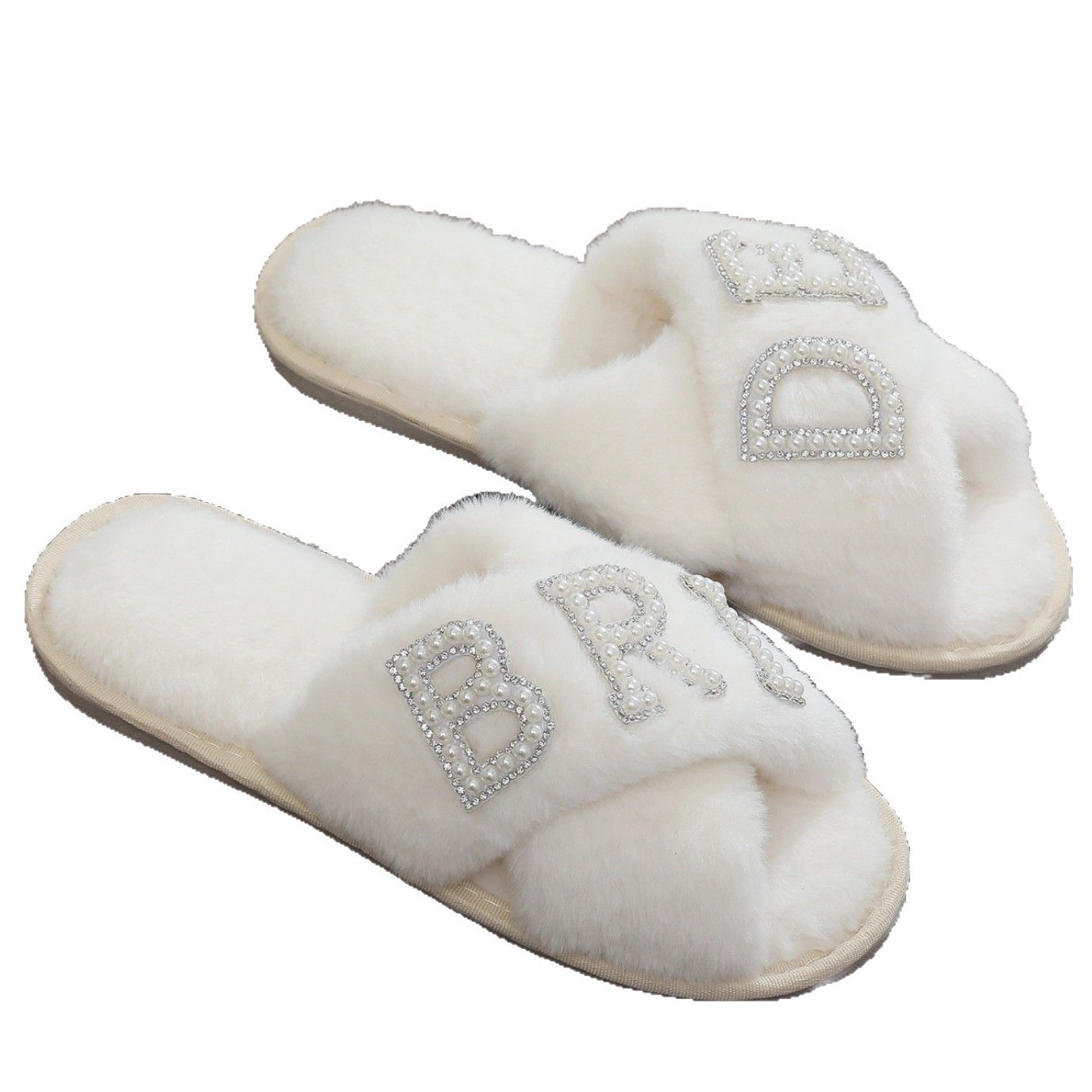 Cross Belt Woolen Slipper Winter Indoor Warm foto 4