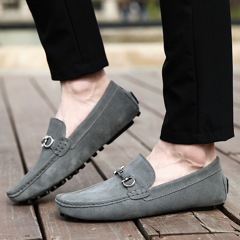 Men's Slip-on Cowhide Business Casual Leather Shoes foto 3
