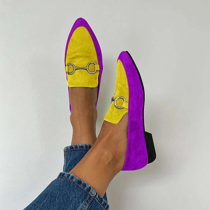 Female Creative Pointed Shallow Mouth Buckle Casual Single Shoe foto 4
