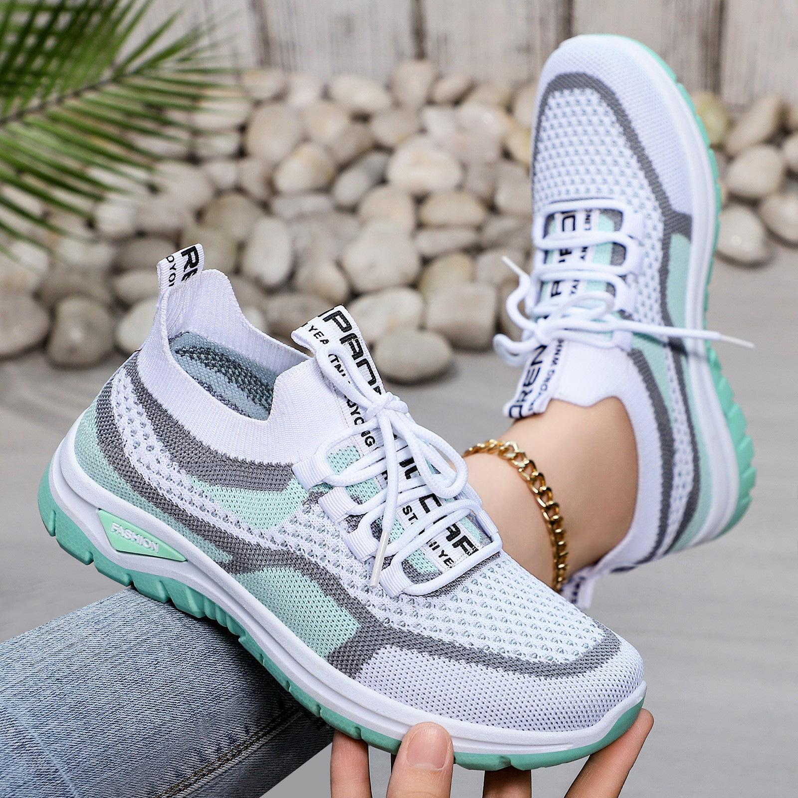 Women's Fly Woven Mesh Low-cut Lightweight Comfortable All-match Casual Shoes foto 3