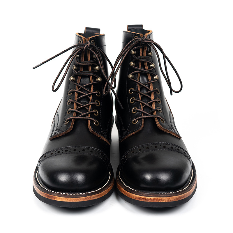 Tooling First Layer Cowhide Fall Winter Men Genuine Leather Boots foto 5