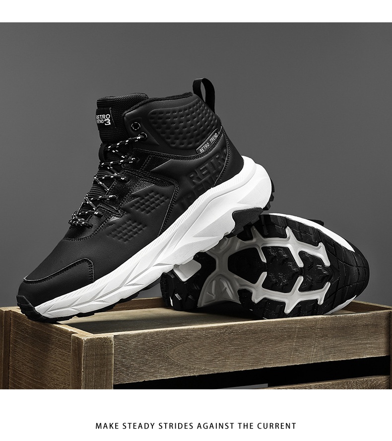 Men's And Women's Casual Couple Leather Surface Sneakers Outdoor Travel Shoes foto 2
