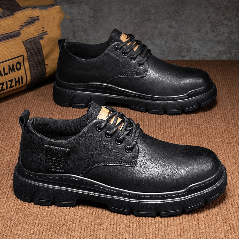 Men's Autumn Black Soft End Business Leather Men's Shoes Outdoor British foto 2