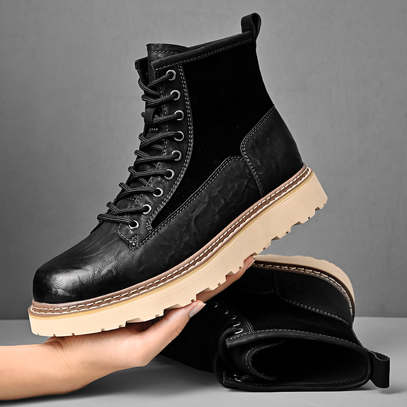 Trend Men's High-top British Style Working Boots foto 2