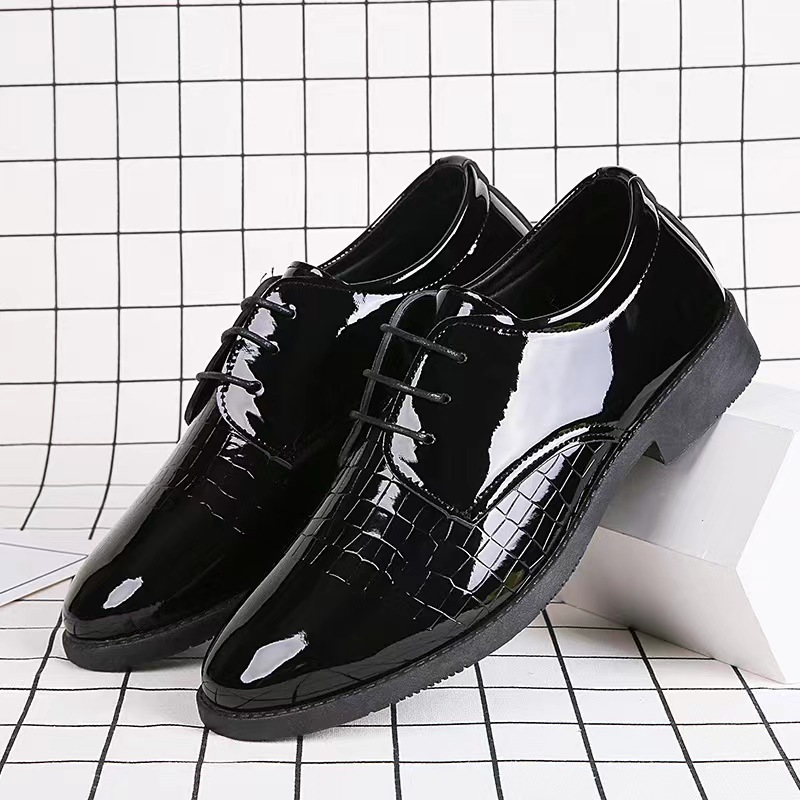 Autumn Men's Leather Shoes Business Formal Wear British Casual foto 3