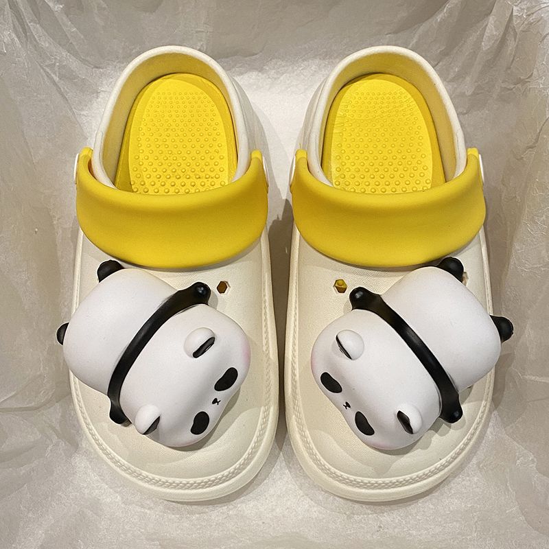 New Spring And Summer Anti-slip Platform Panda Light Hole Shoes For Women foto 3