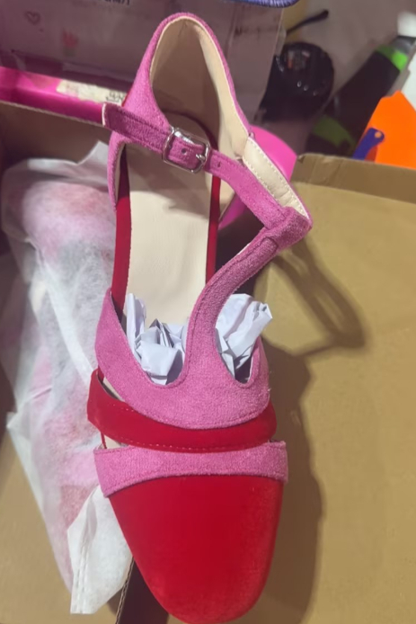 Summer Fashion High Heel Round Head Female Color-matching Sandals foto 2