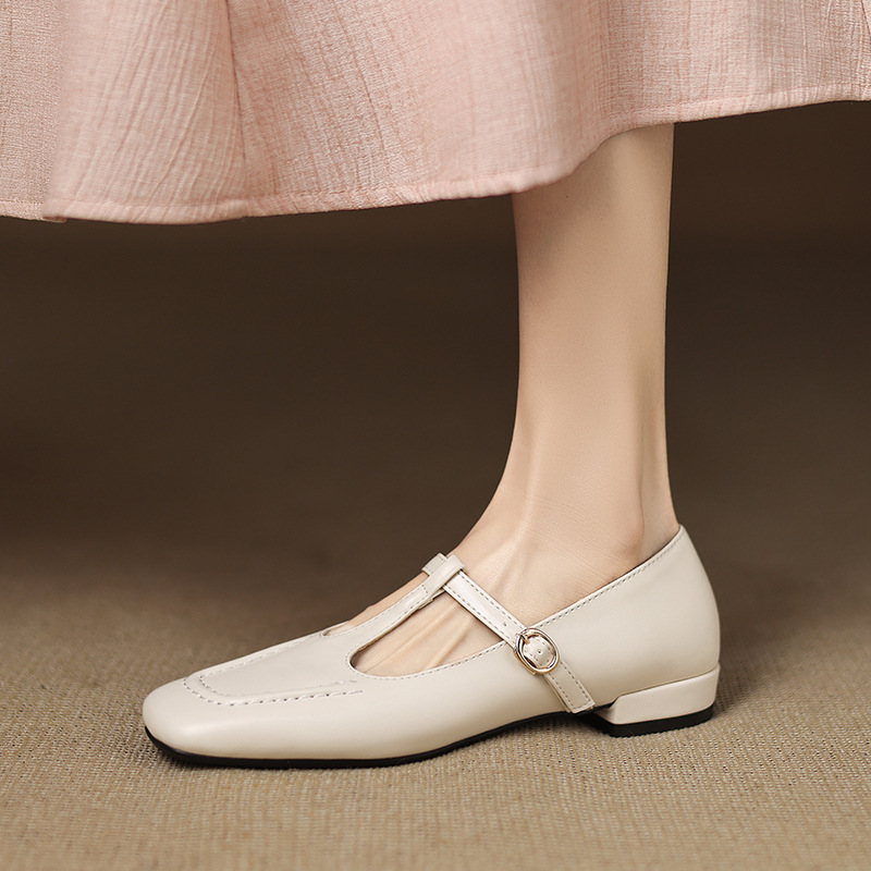 Sewn Womens Peep Toe Pumps T-strap Design Sizes foto 5