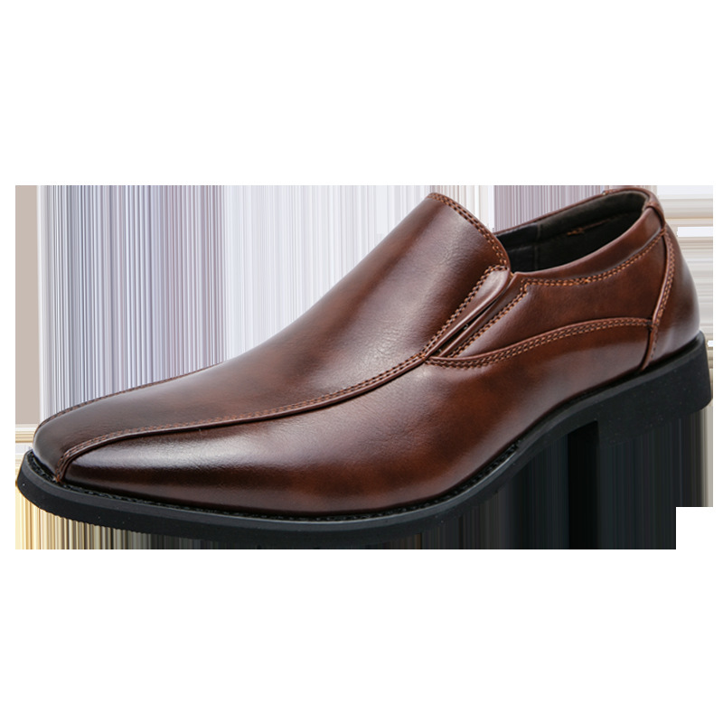 Men's Shoes Patent Leather Casual Pointed Leather Shoes Studio Set Leather