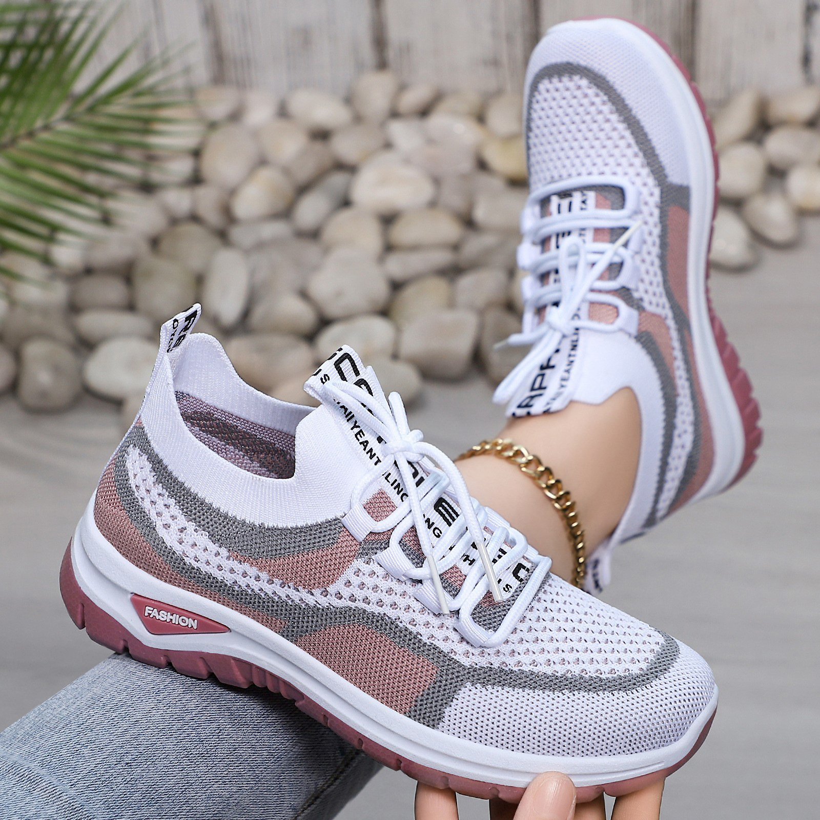 Women's Fly Woven Mesh Low-cut Lightweight Comfortable All-match Casual Shoes foto 4