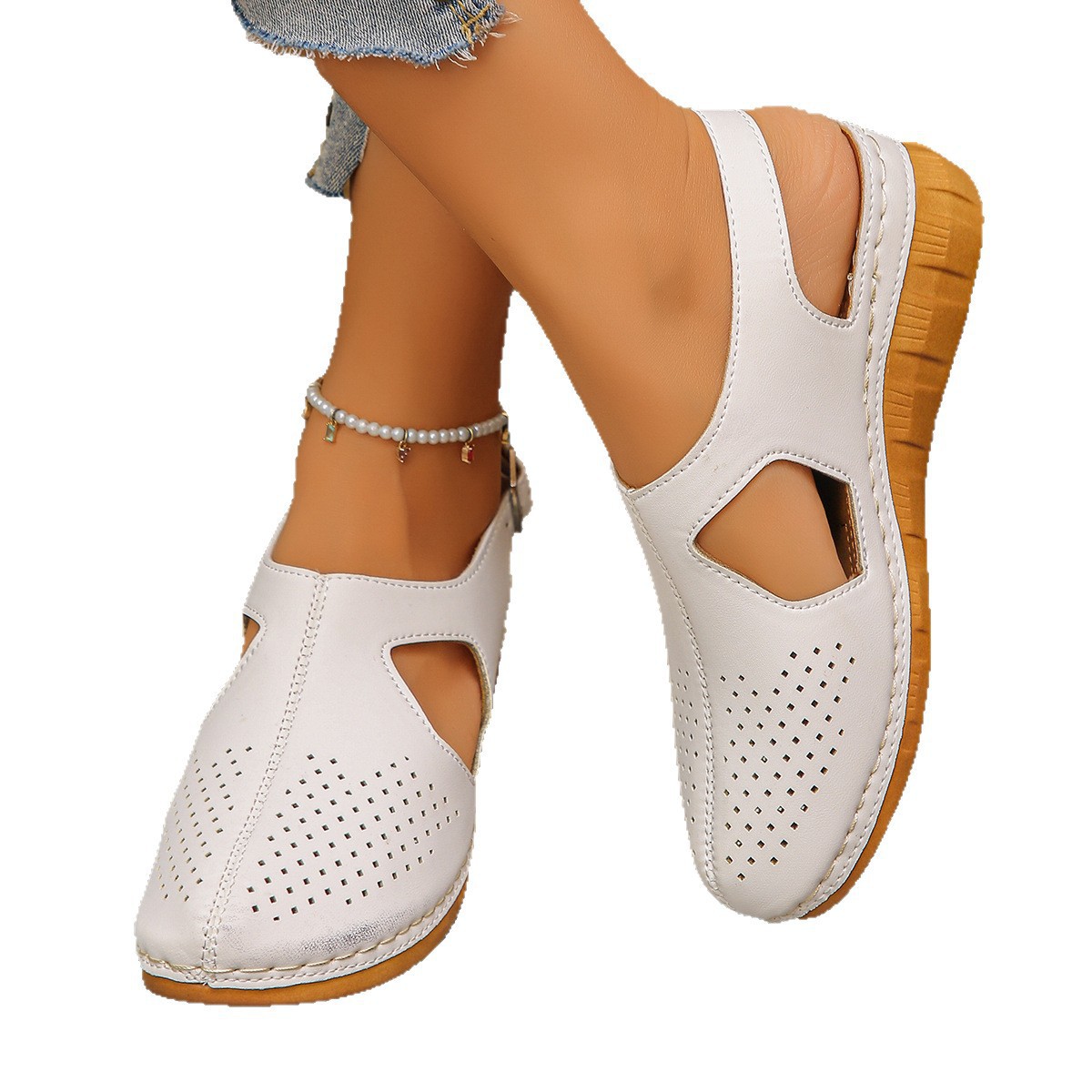 Lightweight Slippers With A Thick Sole And Buckle-strap Design foto 3