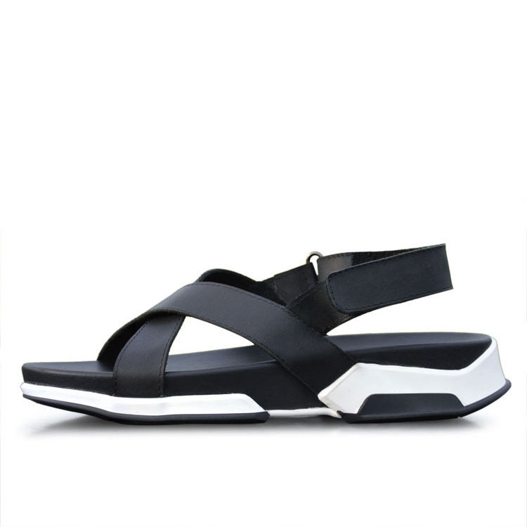 Korean Casual Men's Sandals Genuine Leather Elevator Beach foto 3