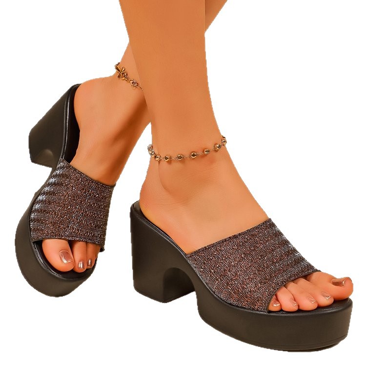 Elegant Designer-Look Summer Chunky-Heel All-Match Slide Sandals foto 5