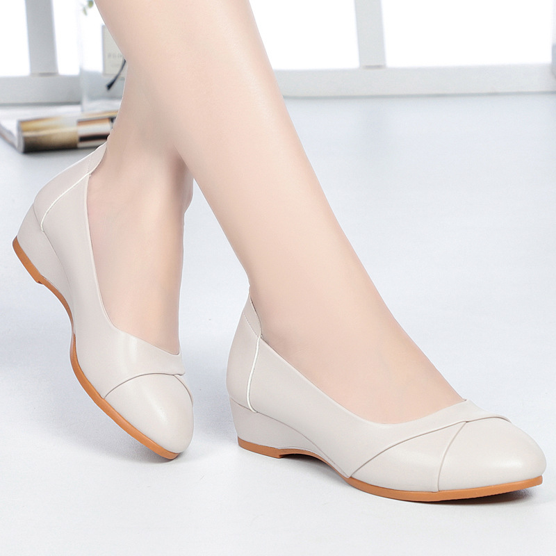Womens Casual Round-toe Minimalist Low-heeled Shoes foto 2