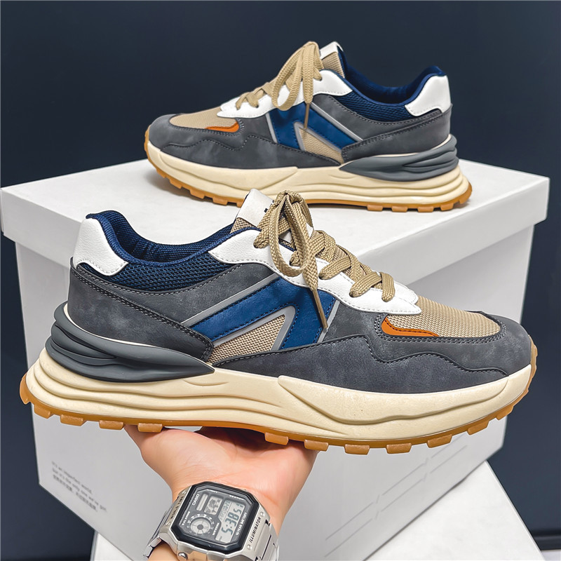 Niche Sports Autumn Breathable Mesh Casual Men Platform Height Increasing Shoes foto 2