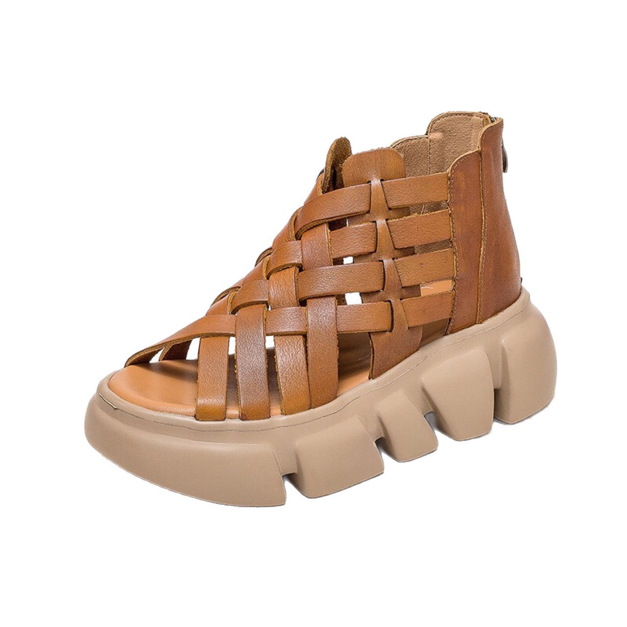 Woven Hollowed Sandals Thick Bottom Breathable foto 2