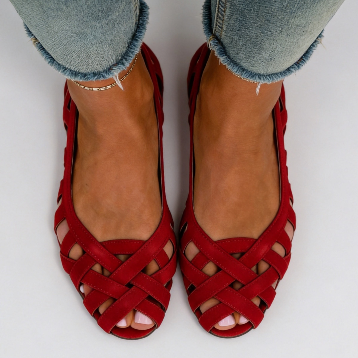 Womens Hollowed-Out Birds-Nest Sandals Fashionable Flat And Breathable foto 5