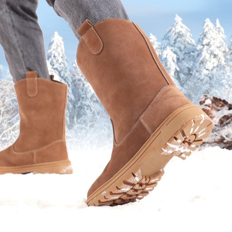 Fur Snow Boots Men's High-top Winter Warm foto 2