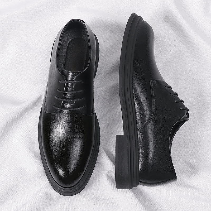 Height Increasing Insole Breathable Calf Leather Shoes foto 5