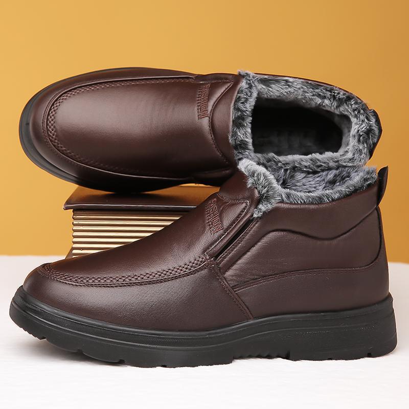 Winter Middle-aged And Elderly Thickened Non-slip Waterproof Fleece-lined Cotton Shoes foto 5